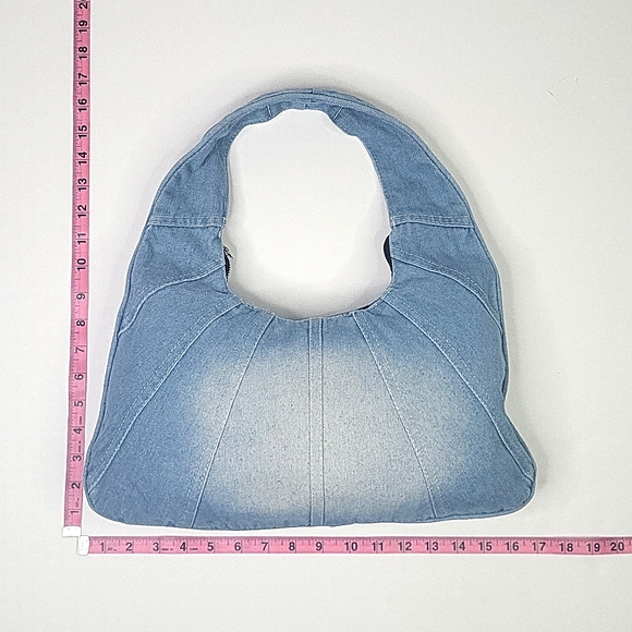 🪷3/$20🪷 Denim Hobo Bag Shoulder Purse New - Picture 4 of 8
